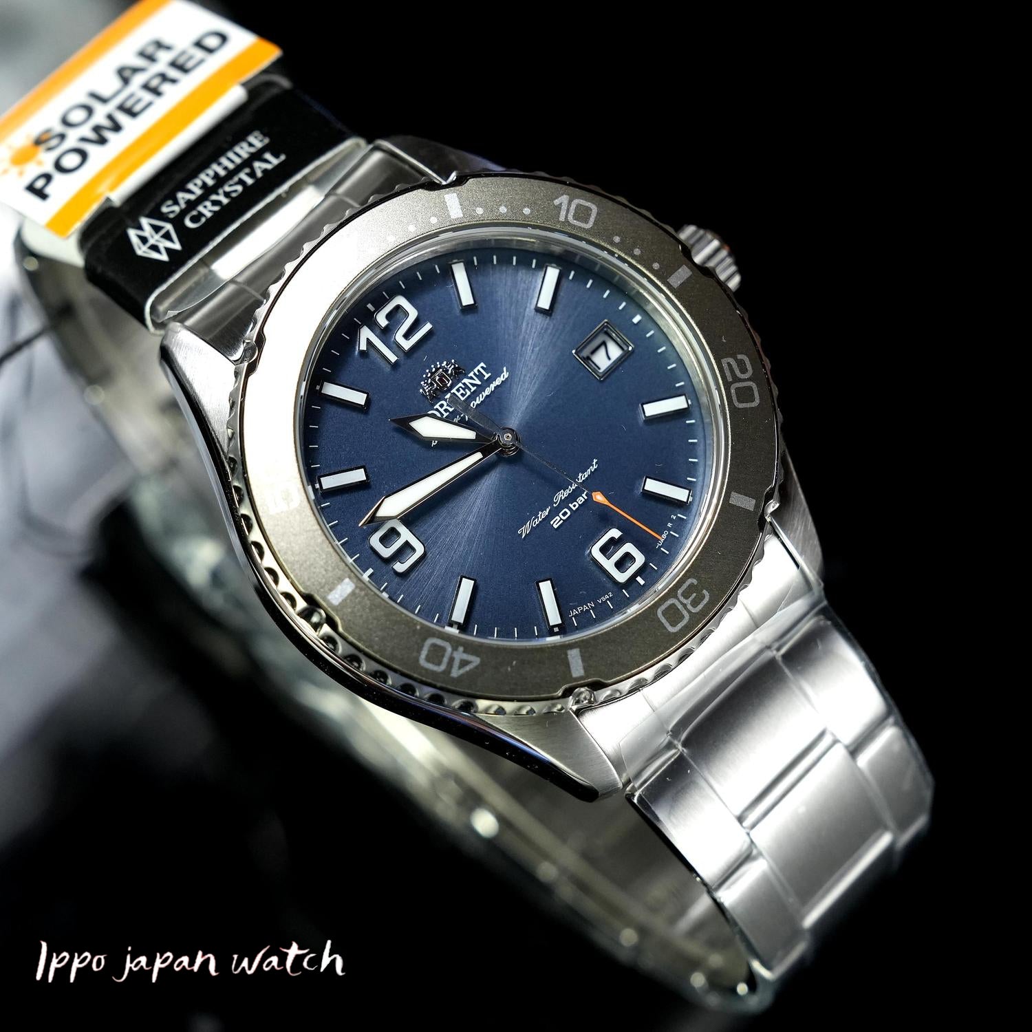 ORIENT RN-WJ0002L Watch - Men's Sports Mako 40 Diver Design Solar Powered Metal Band Watch (Image 2)