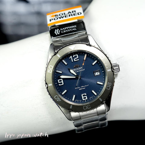 ORIENT RN-WJ0002L Watch - Men's Sports Mako 40 Diver Design Solar Powered Metal Band Watch (Image 5)