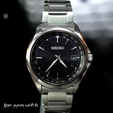 SEIKO SELECTION SBTM291 World Time Solar Radio Titanium Men's watch
