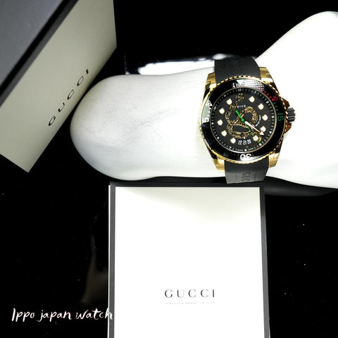 Gucci  YA136219 Rubber Strap Parallel Import with 2-Year Warranty Men's Watch