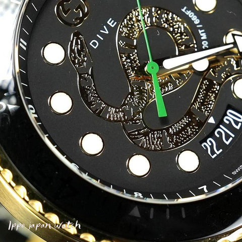 Gucci  YA136219 Rubber Strap Parallel Import with 2-Year Warranty Men's Watch