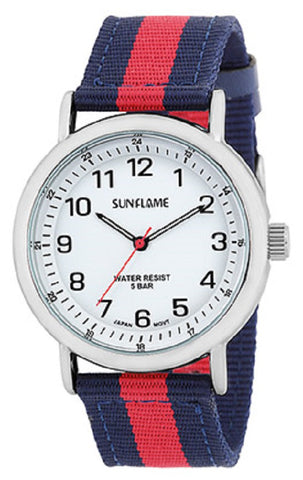 JB4D0005NA Made in Japan Series Nylon Strap Navy/Red Lightweight Durable Water-Resistant Stylish Design