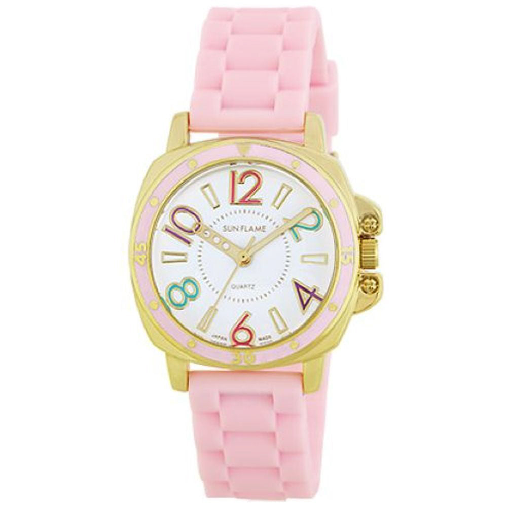IPPO JAPAN WATCH JF4D0008PI Watch - Fashion Watch Made in Japan Silicone Strap Pink Lightweight Stylish Durable