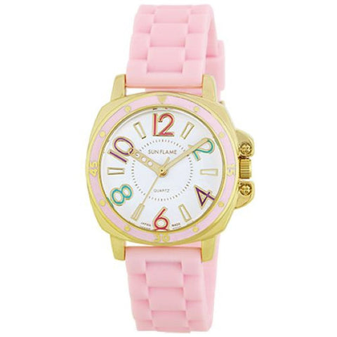 IPPO JAPAN WATCH JF4D0008PI Watch - Fashion Watch Made in Japan Silicone Strap Pink Lightweight Stylish Durable