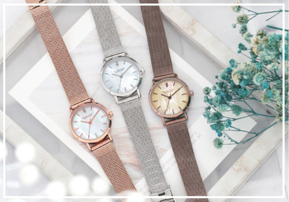 Sun Flame JGAF0010-PG Watch - Fashion Watch Made in Tokyo White Mother of Pearl Dial Pink Gold Elegant Design (Image 3)