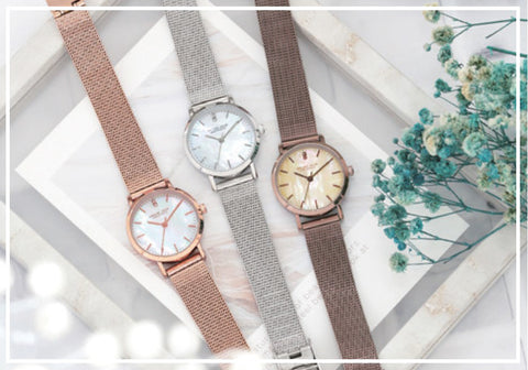 Sun Flame JGAF0010-PG Watch - Fashion Watch Made in Tokyo White Mother of Pearl Dial Pink Gold Elegant Design (Image 3)