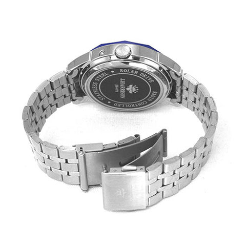 JH-071NV V Eco-Friendly Solar Powered Radio-Controlled Watch with 3 Natural Diamonds and Stylish Design