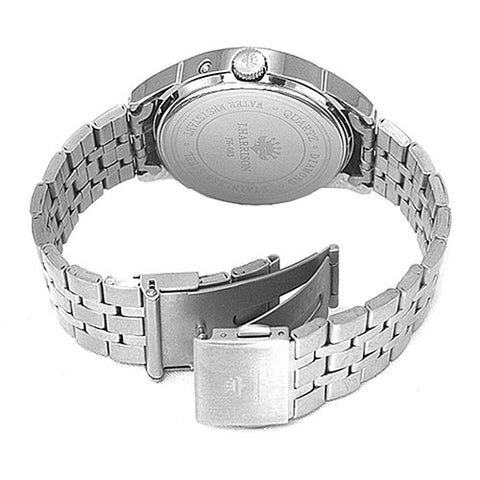 JH-083MGW W Men's Watch with 4 Natural Diamonds Quartz Movement Elegant White Dial Stylish Gentleman Timepiece