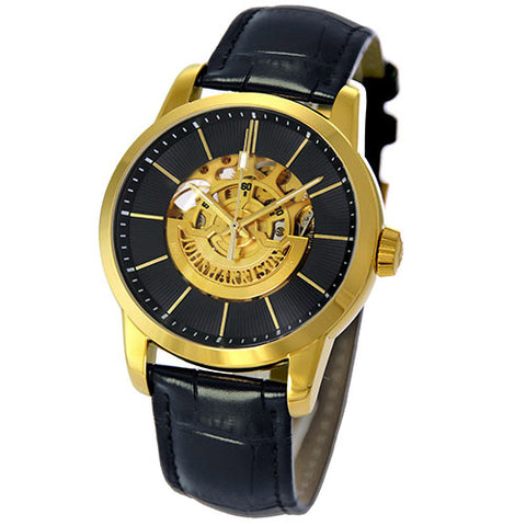 OTHER JH-1946GB Automatic Skeleton Watch - Front Rotor Design - Elegant Stainless Steel - Water Resistant