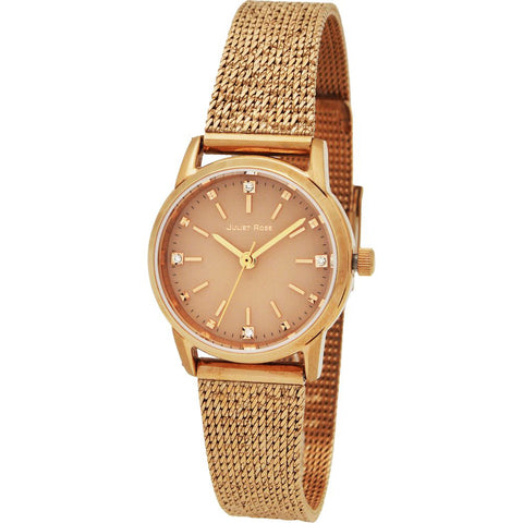 JR-123RG-09M 9M Women's Round Solar Watch Elegant Design Eco-Friendly Durable Water Resistant