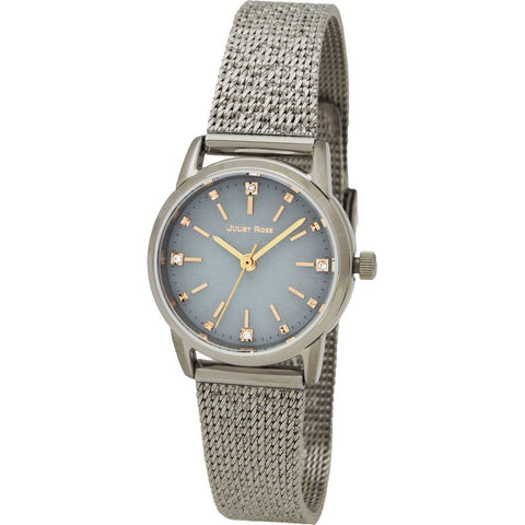 JR-123S-08M 8M Elegant Women's Solar Watch - Round Face - Water Resistant - Stylish Design