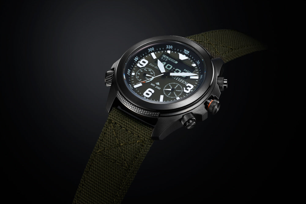 gon shira様　CITIZEN Eco-Drive 腕時計 ブラック Citizen Eco-drive pilot design watch | Black men's watch