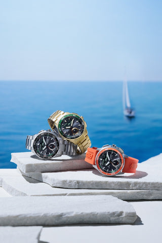 CITIZEN JV3000-13E Eco-Drive Solar Powered Marine Series Combination Watch Water Resistant Chronograph