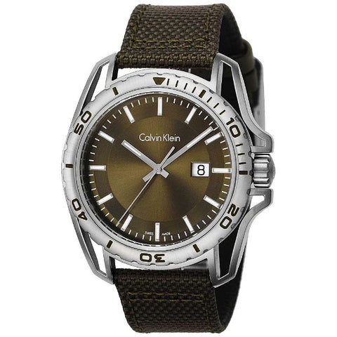 CALVIN KLEIN K5Y31XWL Earth Collection Stylish Quartz Watch Water Resistant Elegant Design