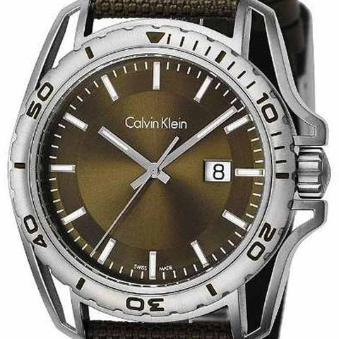 CALVIN KLEIN K5Y31XWL Earth Collection Stylish Quartz Watch Water Resistant Elegant Design