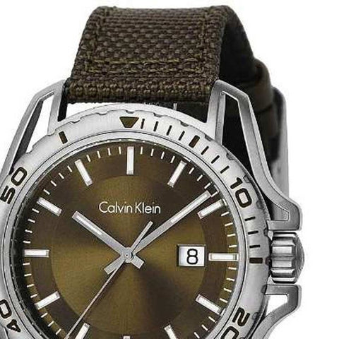 CALVIN KLEIN K5Y31XWL Earth Collection Stylish Quartz Watch Water Resistant Elegant Design