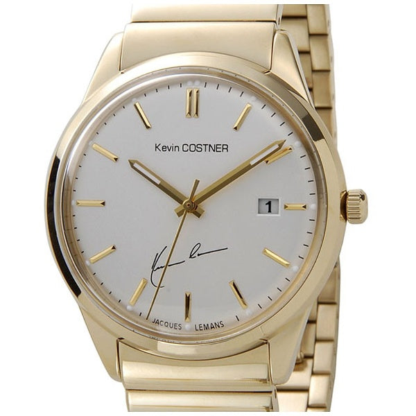 JACQUES LEMANS KC-102E Watch - Quartz Movement Stainless Steel Bracelet Date Display Elegant Design