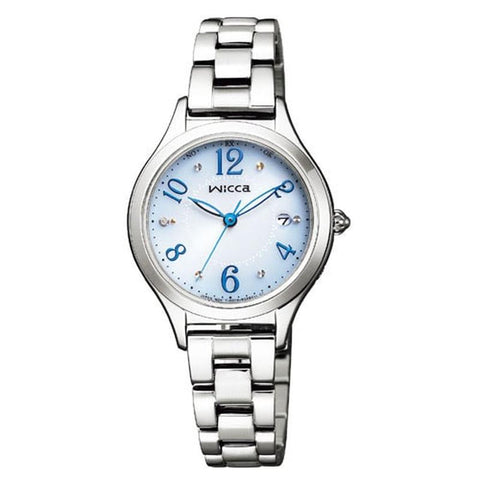 CITIZEN KS1-210-91 Watch - Ladies Wicca Solar Tech Radio Wave Watch HAPPY DIARY Silver