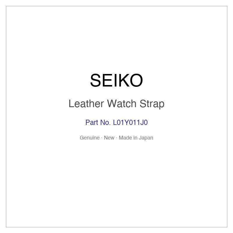 SEIKO L01Y011J0 Leather Watch Strap for SBPN037 SBTM153 and More Models