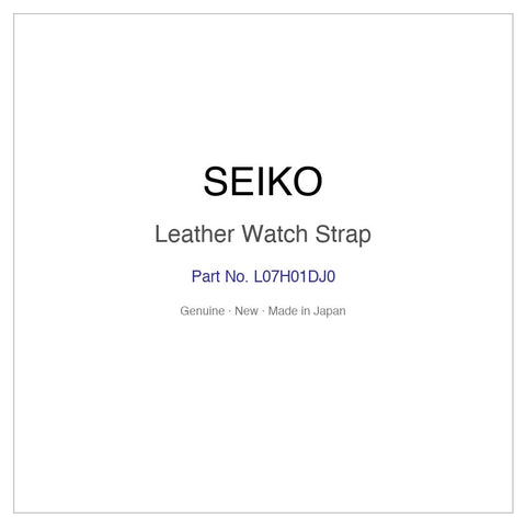 SEIKO L07H01DJ0 Leather Watch Strap for SPC155P1 and More Models