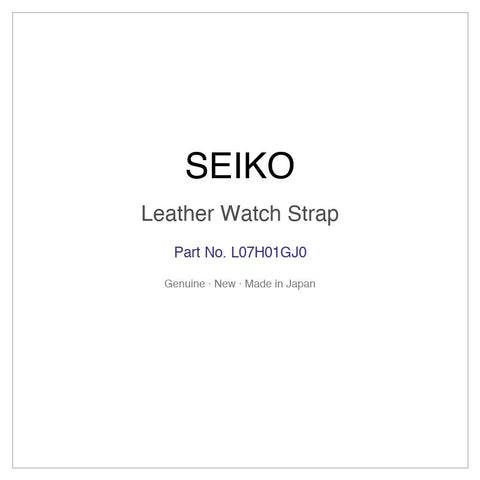 SEIKO L07H01GJ0 Leather Watch Strap for SRN061P1 and More Models
