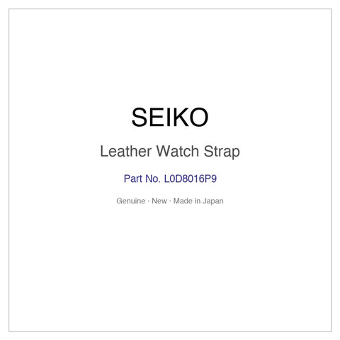 SEIKO L0D8016P9 Leather Watch Strap for SSQV022 SSQV022J and More Models