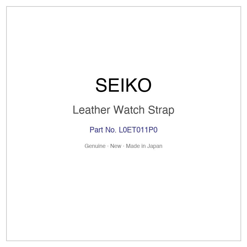 SEIKO L0ET011P0 Leather Watch Strap for SWFH046 SWFH046J and More Models