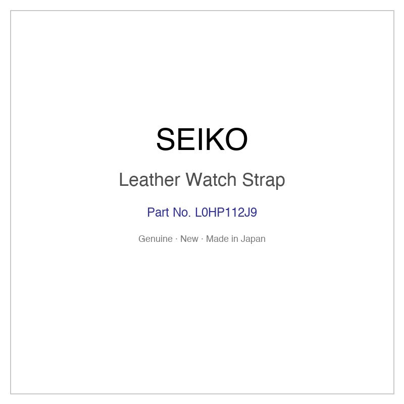SEIKO L0HP112J9 Leather Watch Strap for SSVS036 and More Models