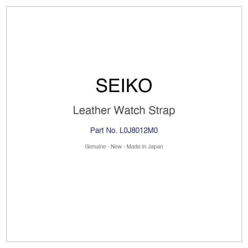 SEIKO L0J8012M0 Leather Watch Strap for SCXP093 and More Models