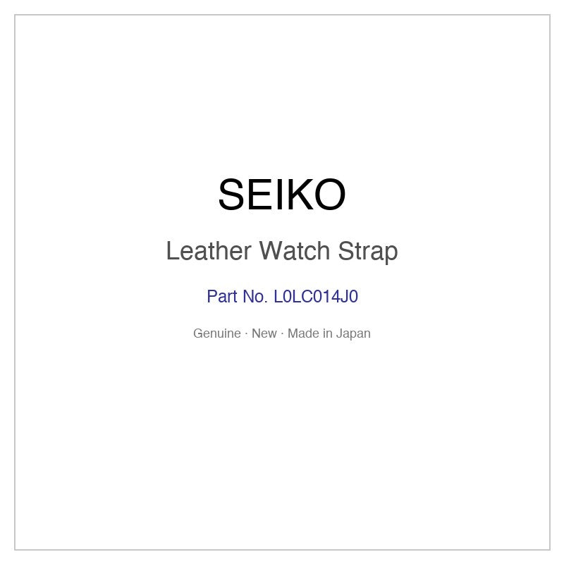 SEIKO L0LC014J0 Leather Watch Strap for SBSA033 and More Models