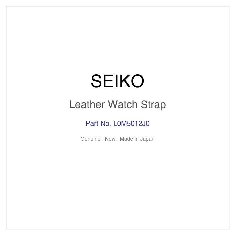 SEIKO L0M5012J0 Leather Watch Strap for SCXP177 and More Models