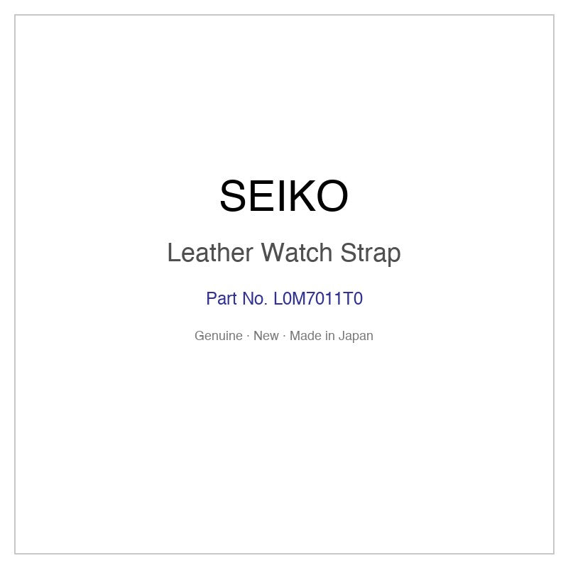 SEIKO L0M7011T0 Leather Watch Strap for STPX081 and More Models