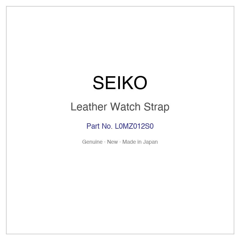SEIKO L0MZ012S0 Leather Watch Strap for SPB234J1 SRRX002 and More Models