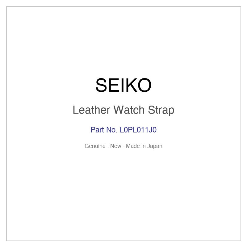 SEIKO L0PL011J0 Leather Watch Strap for SARX119 SPB437J1 and More Models