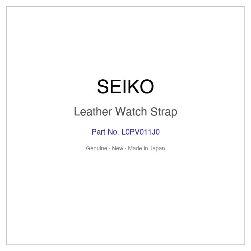 SEIKO L0PV011J0 Leather Watch Strap for SPB449J1 SART005 and More Models