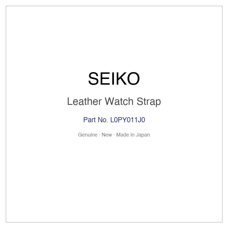 SEIKO L0PY011J0 Leather Watch Strap for SBSA277 SRPL31J8 SRPL31K1 and More Models