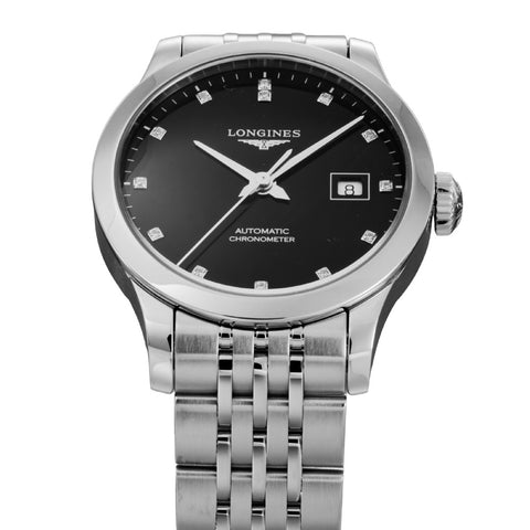 LONGINES L23214576 Watch - Record 5-Year Warranty Black Stainless Steel Automatic Elegant Design Water Resistant (Image 3)