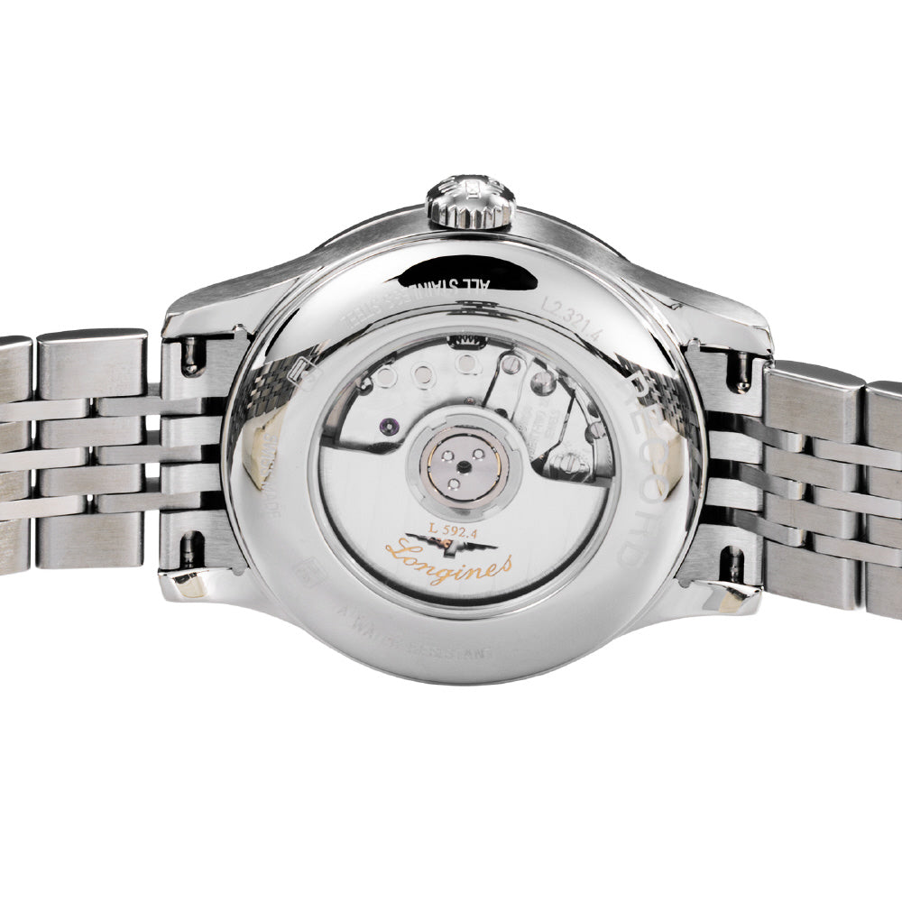 LONGINES L23214576 Watch - Record 5-Year Warranty Black Stainless Steel Automatic Elegant Design Water Resistant (Image 5)