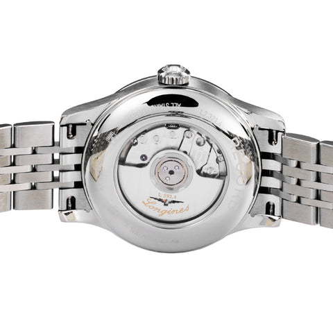 LONGINES L23214576 Watch - Record 5-Year Warranty Black Stainless Steel Automatic Elegant Design Water Resistant (Image 5)