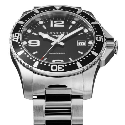LONGINES L3.740.4.56.6 Watch - Hydro Conquest 2-Year Warranty Black Dial Stainless Steel Water Resistant 300m (Image 3)