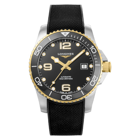 LONGINES L3.781.3.56.9 Watch - Hydro Conquest 5-Year Warranty Black Dial Swiss Automatic Water Resistant