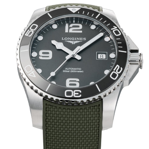 LONGINES L3.781.4.06.9 Watch - Hydro Conquest 5-Year Warranty Green Ceramic Bezel Automatic Movement Water Resistant 300m (Im