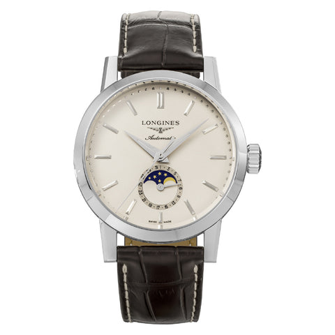 LONGINES L4.826.4.92.2 Watch - Elegant Beige Dial Swiss Automatic 5-Year Warranty Luxury Timepiece