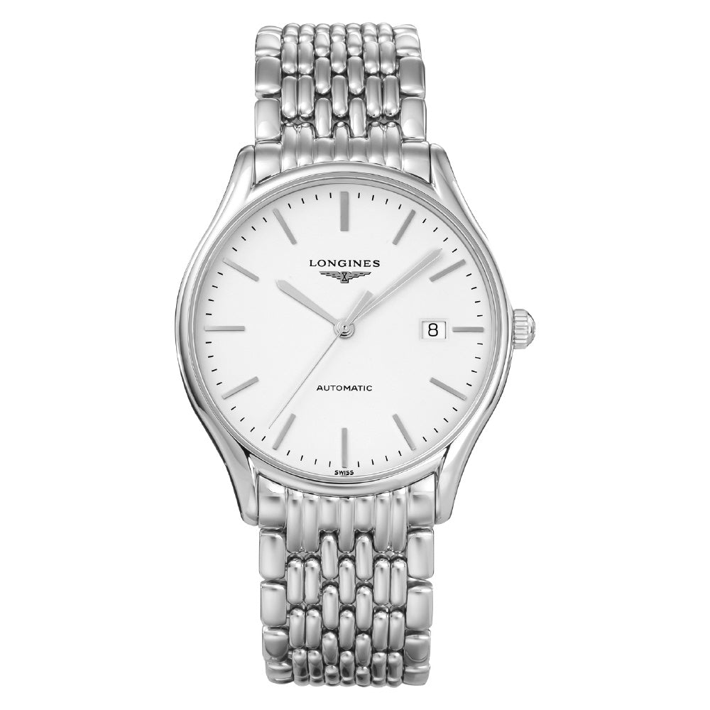 LONGINES L4.960.4.12.6 Watch - Elegant White Dial 5-Year Warranty Swiss Movement Water Resistant