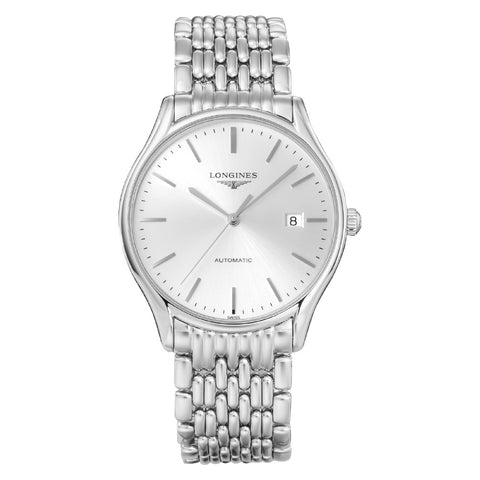 LONGINES L4.960.4.72.6 Watch - Elegant Silver Design 5-Year Warranty Swiss Automatic Movement Water Resistant