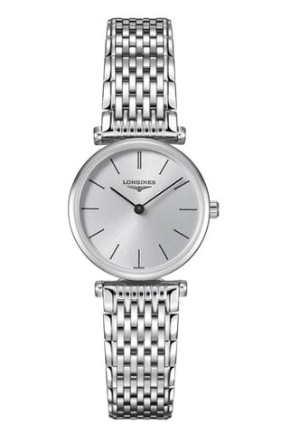 LONGINES L42094726 Watch - Elegant Silver Dial Classic Design 2-Year Warranty Swiss Movement