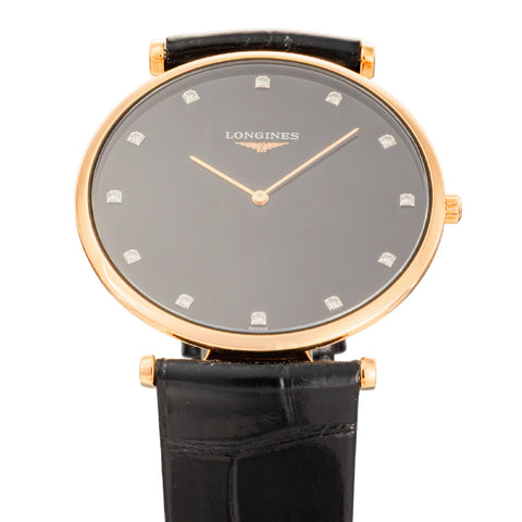 LONGINES L47661572 Watch - Classic Elegance 2-Year Warranty Black Dial Swiss Movement (Image 3)