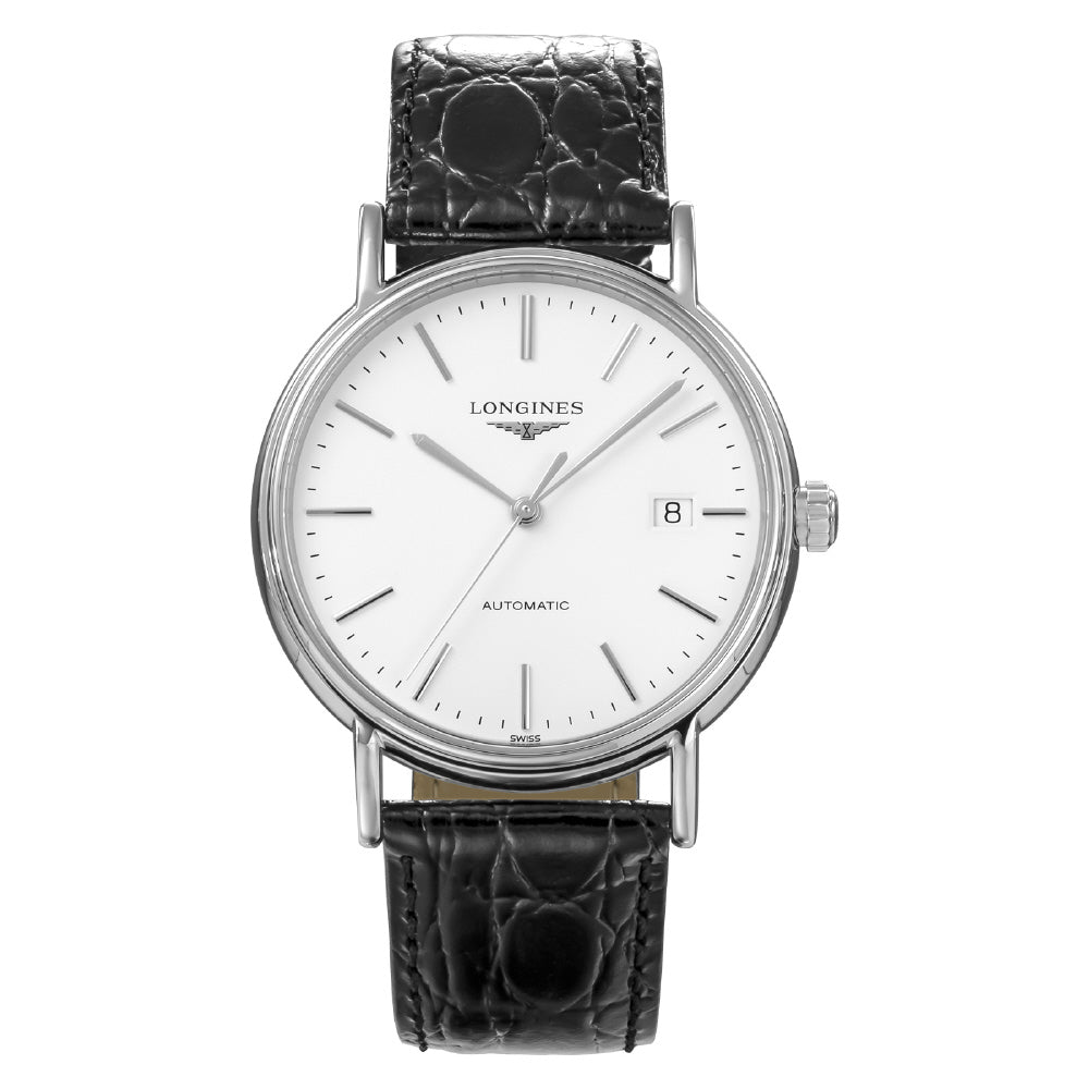 LONGINES L49214122 Watch - Elegant Design Swiss Movement Water Resistant 5-Year Warranty White Dial