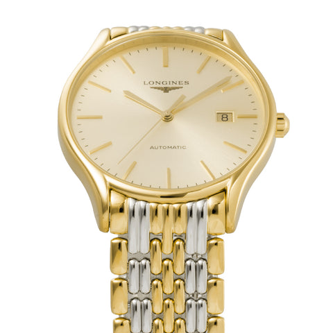 LONGINES L49602327 Elegant Gold Design 5-Year Warranty Swiss Made Automatic Movement Water Resistant