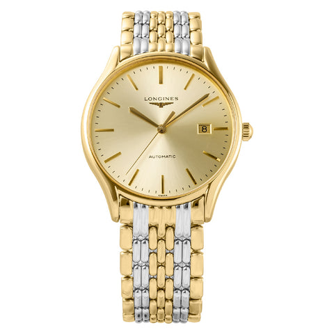 LONGINES L49602327 Elegant Gold Design 5-Year Warranty Swiss Made Automatic Movement Water Resistant